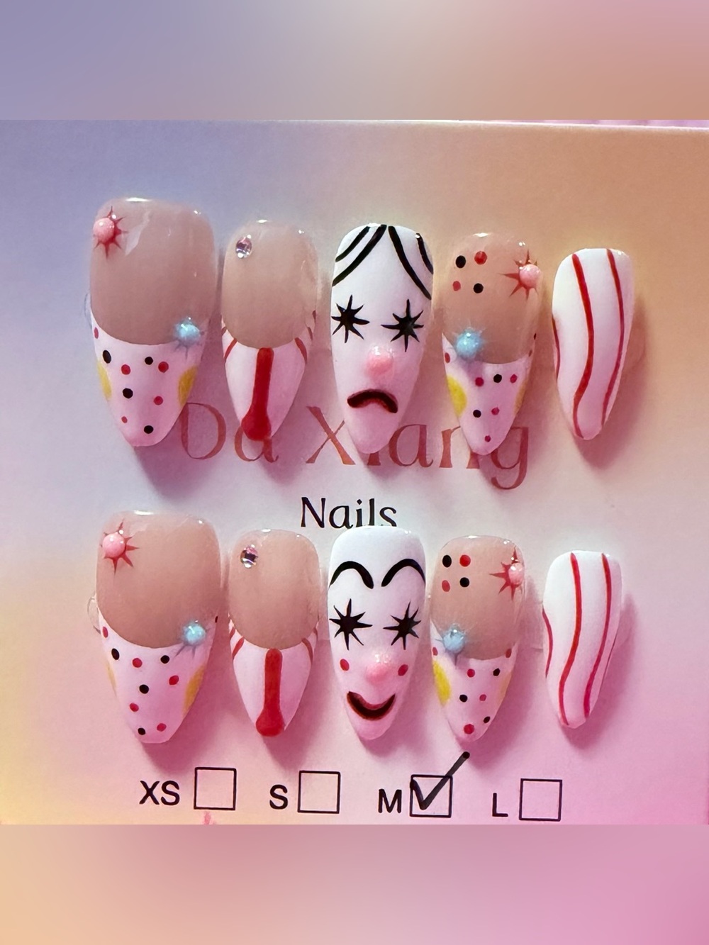 Cute Pink Polka Dot Kids Press-On Nail Set - Brand: